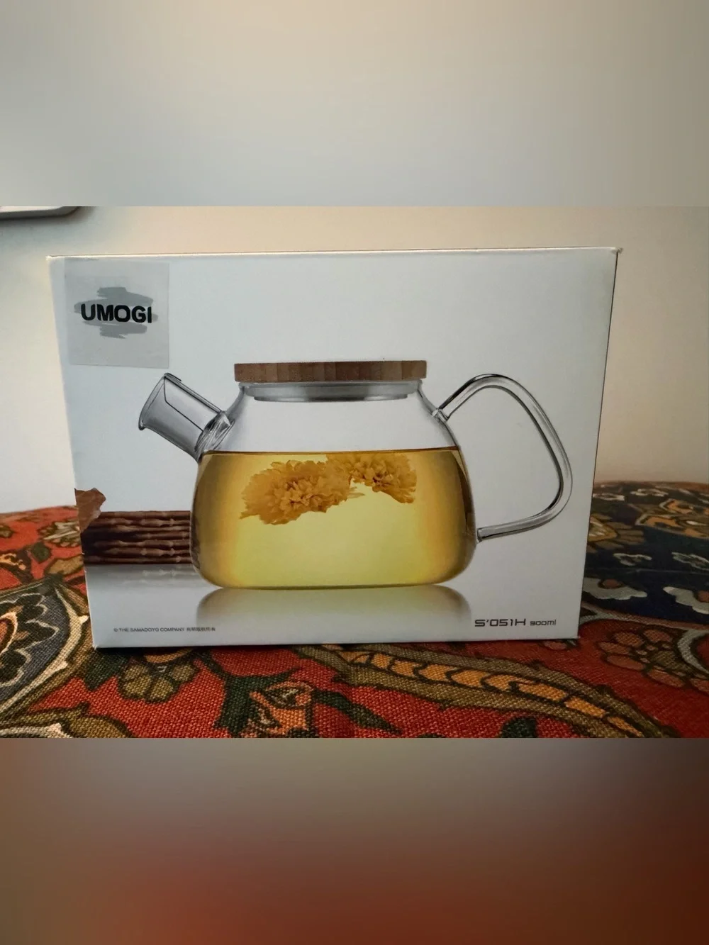 UMOGI Heat-resistant borosilicate glass Teapot w/ Bamboo Lid - Infusion